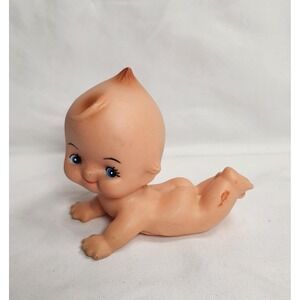 Vintage Kewpie Rubber Baby Doll Blue Eyes Cute Collectible Figure